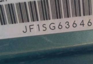VIN prefix JF1SG63646H7