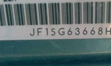 VIN prefix JF1SG63668H7