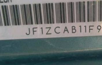 VIN prefix JF1ZCAB11F96