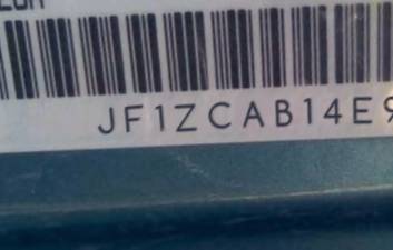 VIN prefix JF1ZCAB14E96