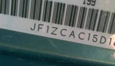 VIN prefix JF1ZCAC15D16