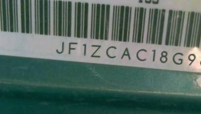 VIN prefix JF1ZCAC18G96