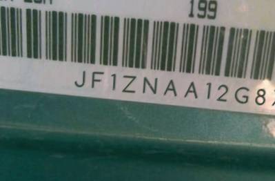VIN prefix JF1ZNAA12G87