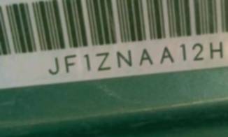 VIN prefix JF1ZNAA12H87