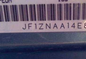 VIN prefix JF1ZNAA14E87