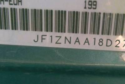 VIN prefix JF1ZNAA18D27