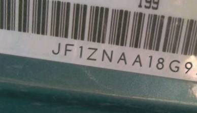 VIN prefix JF1ZNAA18G97