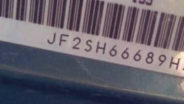 VIN prefix JF2SH66689H7