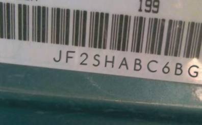 VIN prefix JF2SHABC6BG7