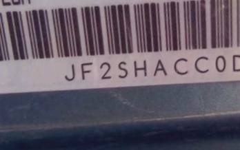 VIN prefix JF2SHACC0DH4