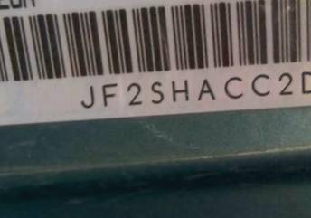 VIN prefix JF2SHACC2DH4