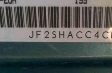 VIN prefix JF2SHACC4CH4