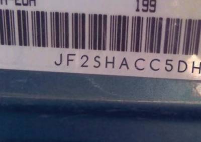 VIN prefix JF2SHACC5DH4