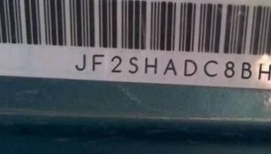 VIN prefix JF2SHADC8BH7