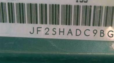 VIN prefix JF2SHADC9BG7