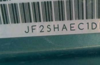VIN prefix JF2SHAEC1DH4
