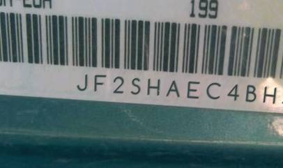 VIN prefix JF2SHAEC4BH7