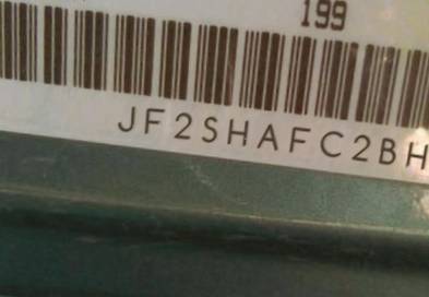 VIN prefix JF2SHAFC2BH7
