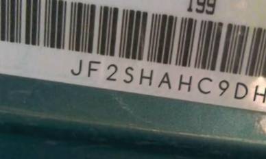 VIN prefix JF2SHAHC9DH4