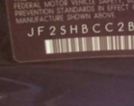 VIN prefix JF2SHBCC2BH7