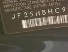 VIN prefix JF2SHBHC9BH7