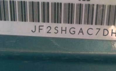 VIN prefix JF2SHGAC7DH4