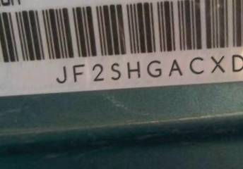 VIN prefix JF2SHGACXDH4