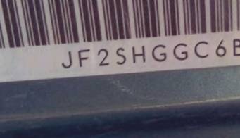 VIN prefix JF2SHGGC6BH7