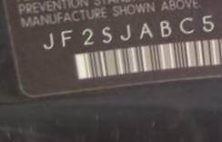 VIN prefix JF2SJABC5FH8