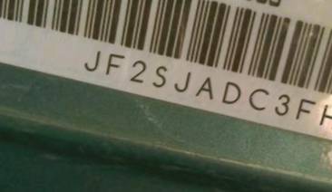 VIN prefix JF2SJADC3FH4