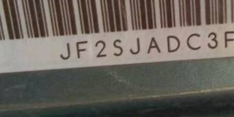 VIN prefix JF2SJADC3FH5