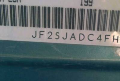 VIN prefix JF2SJADC4FH8