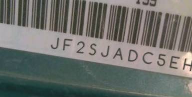 VIN prefix JF2SJADC5EH4