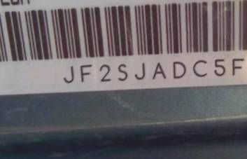 VIN prefix JF2SJADC5FH8