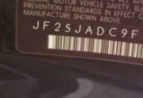 VIN prefix JF2SJADC9FG5