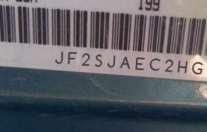VIN prefix JF2SJAEC2HG5
