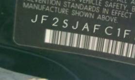 VIN prefix JF2SJAFC1FH8