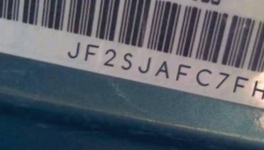 VIN prefix JF2SJAFC7FH5