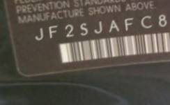 VIN prefix JF2SJAFC8GH4
