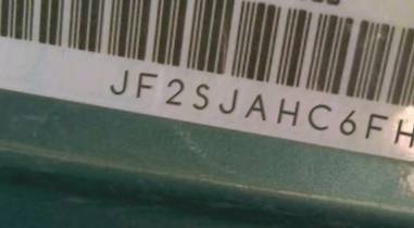 VIN prefix JF2SJAHC6FH8
