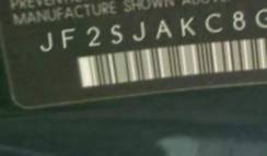 VIN prefix JF2SJAKC8GH4