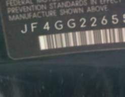 VIN prefix JF4GG22655G0
