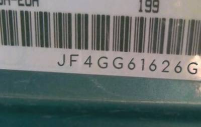 VIN prefix JF4GG61626G0