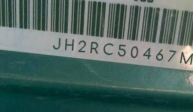 VIN prefix JH2RC50467M3