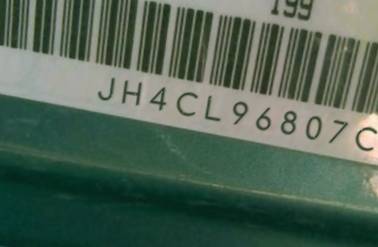 VIN prefix JH4CL96807C0