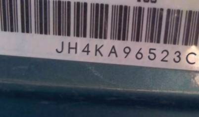 VIN prefix JH4KA96523C0