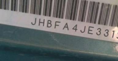 VIN prefix JHBFA4JE331S