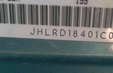 VIN prefix JHLRD18401C0