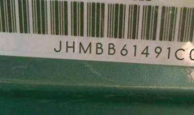 VIN prefix JHMBB61491C0