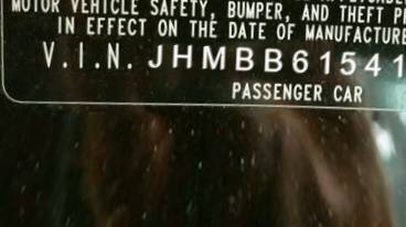 VIN prefix JHMBB61541C0
